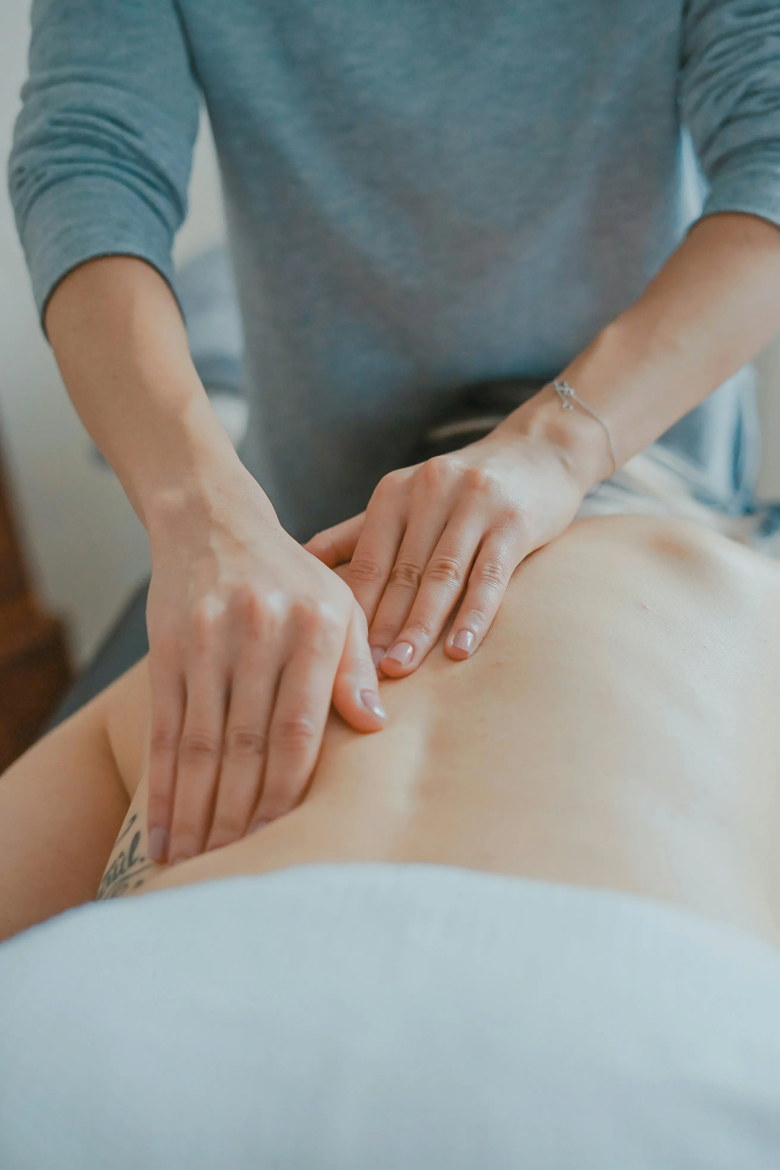 Foot reflexology treatment